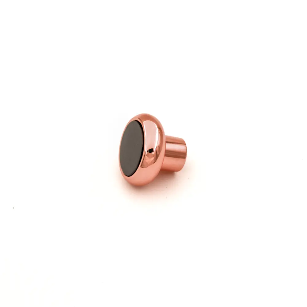 Zamak Handle HD - 240928 - KNOB ROSE GOLD + GUN BLACK (D32H22MM) 2.webp
