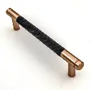 Aluminium Handle HD - 24307 - 128MM BK + GP (128*182*H34MM)
