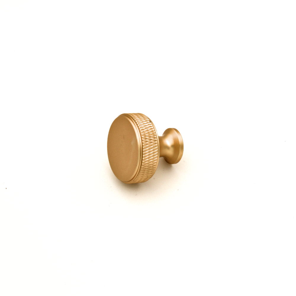 Aluminium Handle, Brass Gold HD - 24306 BRASS GOLD (KNOB D31*H27MM)
