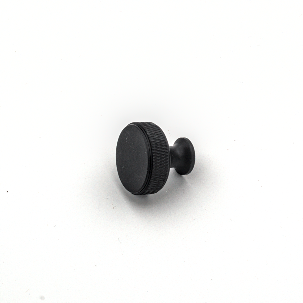 Aluminium Handle, Matt Black HD - 24306 MATT BLACK (KNOB D30*H27MM)