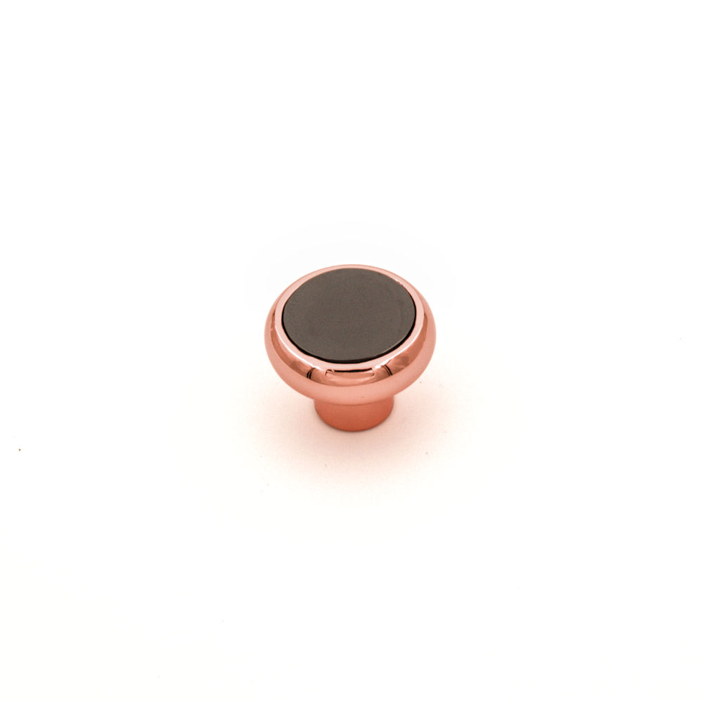 Zamak Handle HD - 240928 - KNOB ROSE GOLD + GUN BLACK (D32*H22MM)
