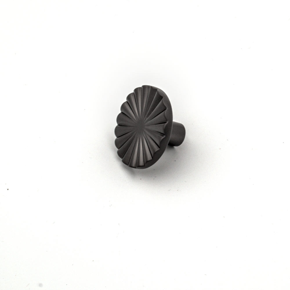 Zamak Knob, Solid Feet HD - 7444 - KNOB -PERAL GREY (D37 X H23MM, DIA=10MM)