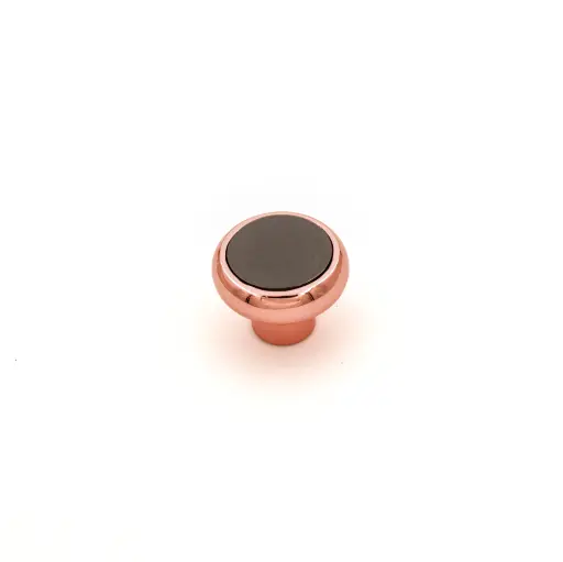 [HD - 240928 - KNOB ROSE GOLD + GUN BLACK (D32*H22MM)] Zamak Handle HD - 240928 - KNOB ROSE GOLD + GUN BLACK (D32*H22MM)