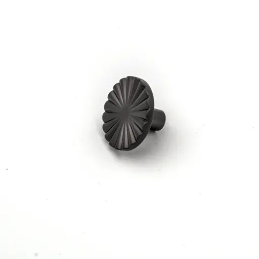 [HD - 7444 - KNOB -PERAL GREY (D37 X H23MM, DIA=10MM)] Zamak Knob, Solid Feet HD - 7444 - KNOB -PERAL GREY (D37 X H23MM, DIA=10MM)